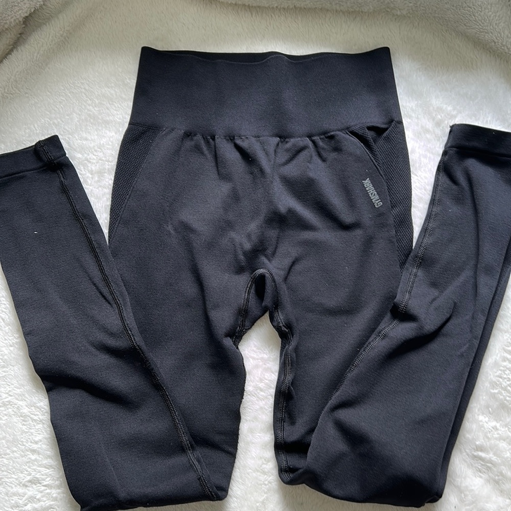 Gymshark Flex High Waisted Leggings - Black/Charcoal